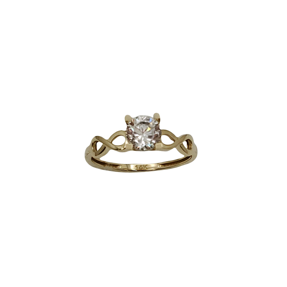 Zirconia Infinity Engagement Ring (14K)