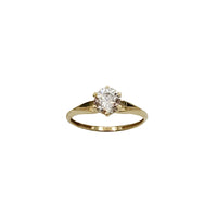 Zirconia Solitaire 6 Prog Setting Engagement Ring (14K)