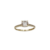 Zirconia 4 Prog Setting Engagement Ring (14K)