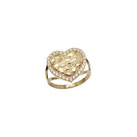 Zirconia Nugget Heart Ring (14K)