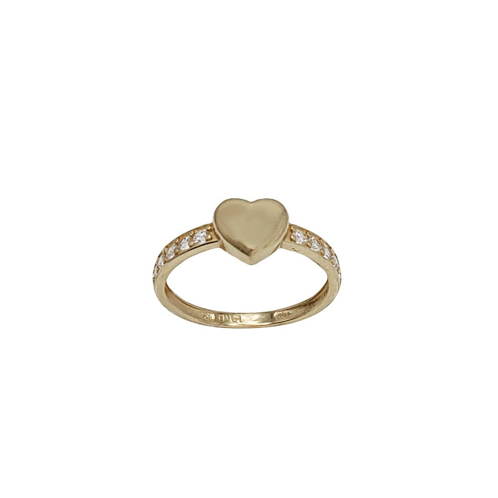 Zirconia Heart Ring (14K)