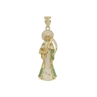 Zirconia Santa Muerte Pendant (14K)