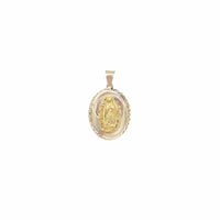 Double-Side Jesus & Guadalupe Oval Pendant (14K)