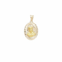 Double-Side Jesus & Guadalupe Oval Pendant (14K)