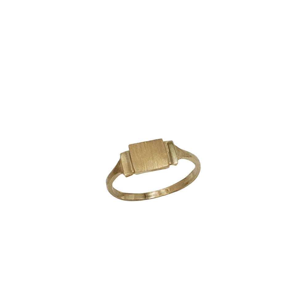 Baby-Sized Square Signet Ring (14K)