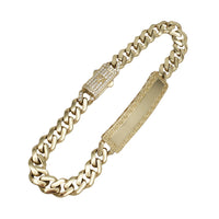 Textured ID Monaco Bracelet (14K)