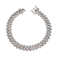 Zirconia Fancy Heart Bracelet (Silver)