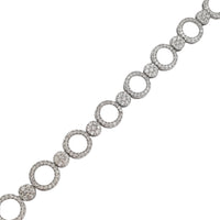 Zirconia Fancy Round Bracelet (Silver)