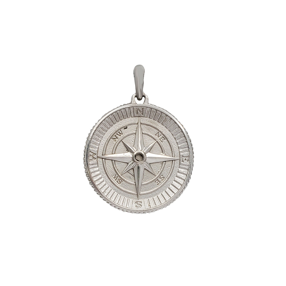 Nautical Compass Pendant (Silver)