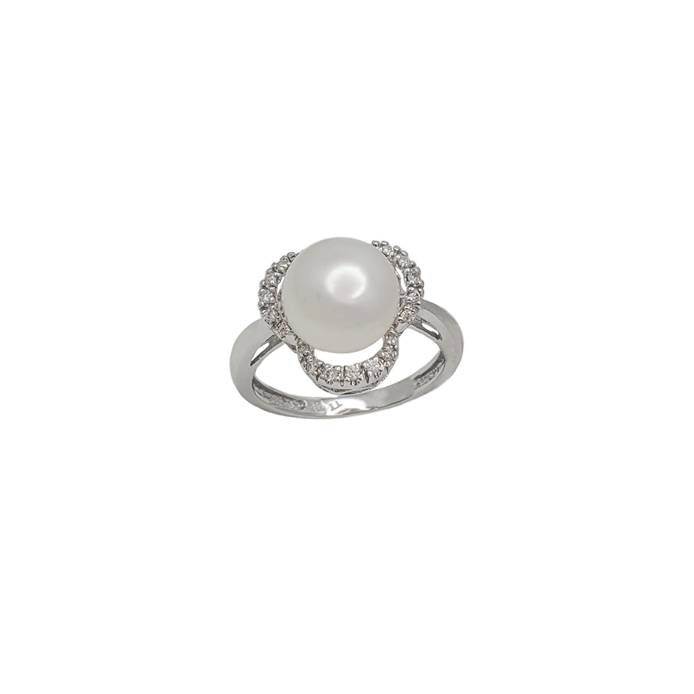 Pearl Diamond Ring (14K)