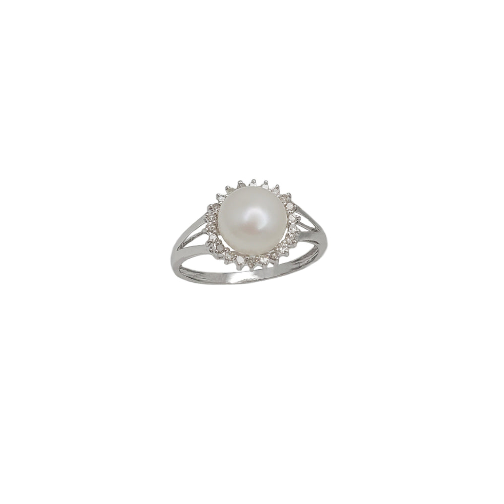 Pearl Diamond Ring (14K)