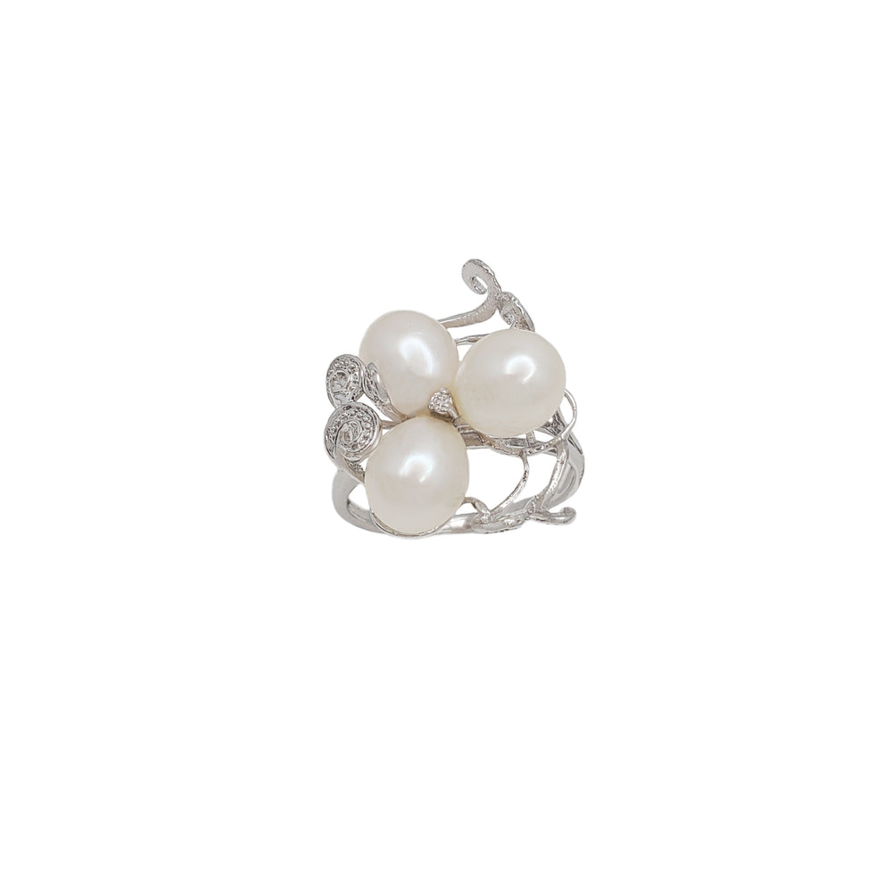 Pearl Diamond Ring (14K)