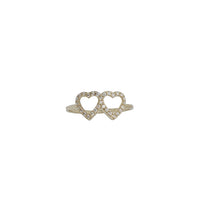 Heart Outline With  Cubic Zirconia Ring (14K)