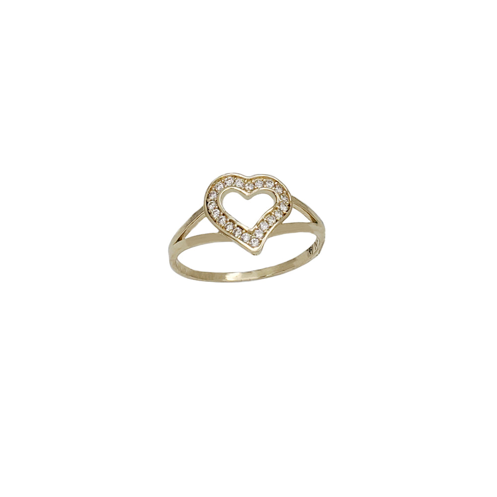 Zirconia Heart Ring (14K)