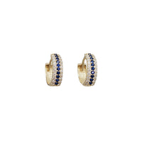 Three-row Huggies CZ Earring (14K)
