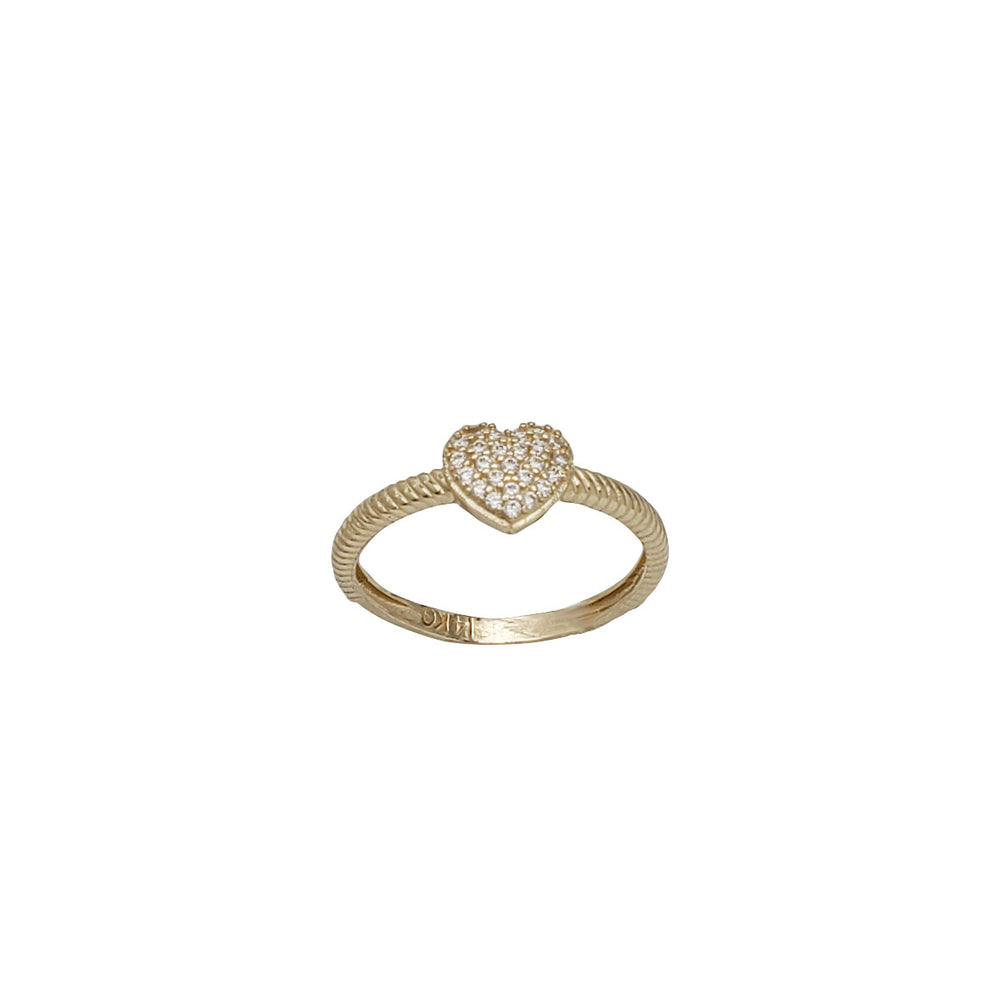 Zirconia Heart Ring (14K)