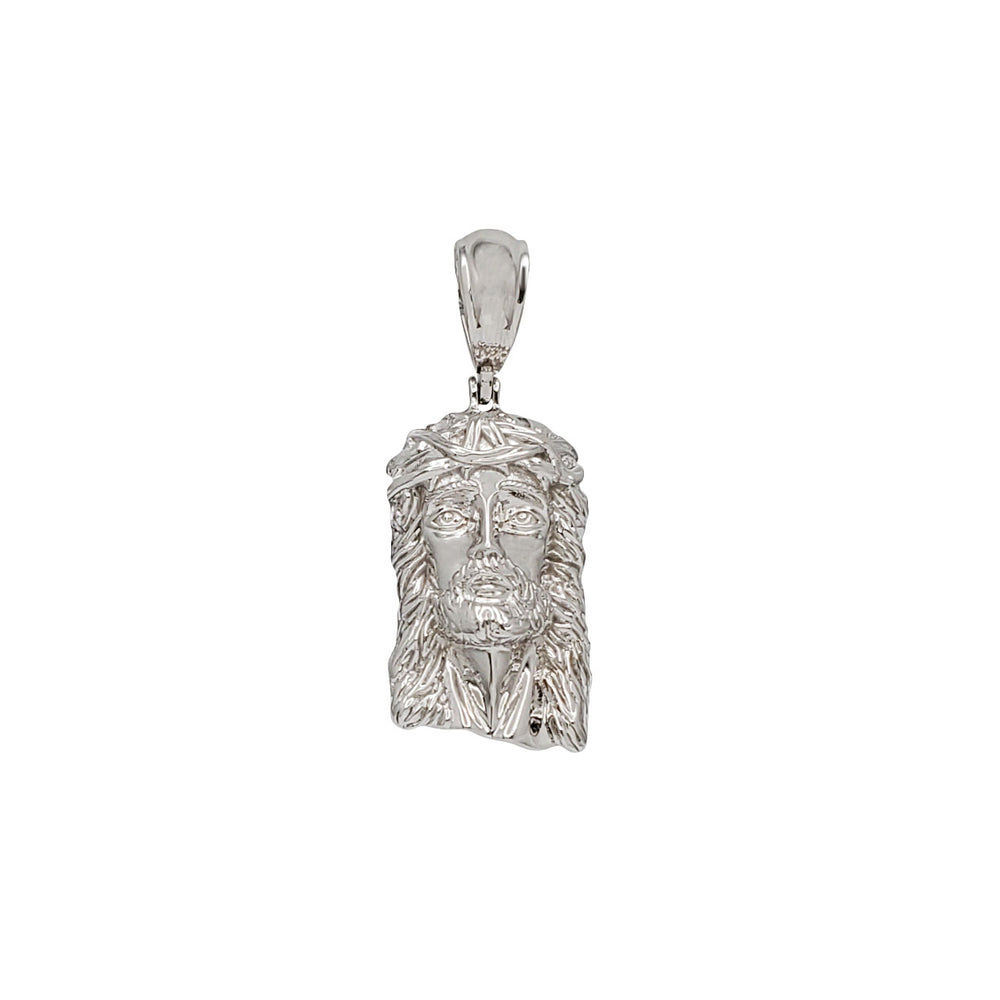 Plain Jesus Head Pendant (Silver)