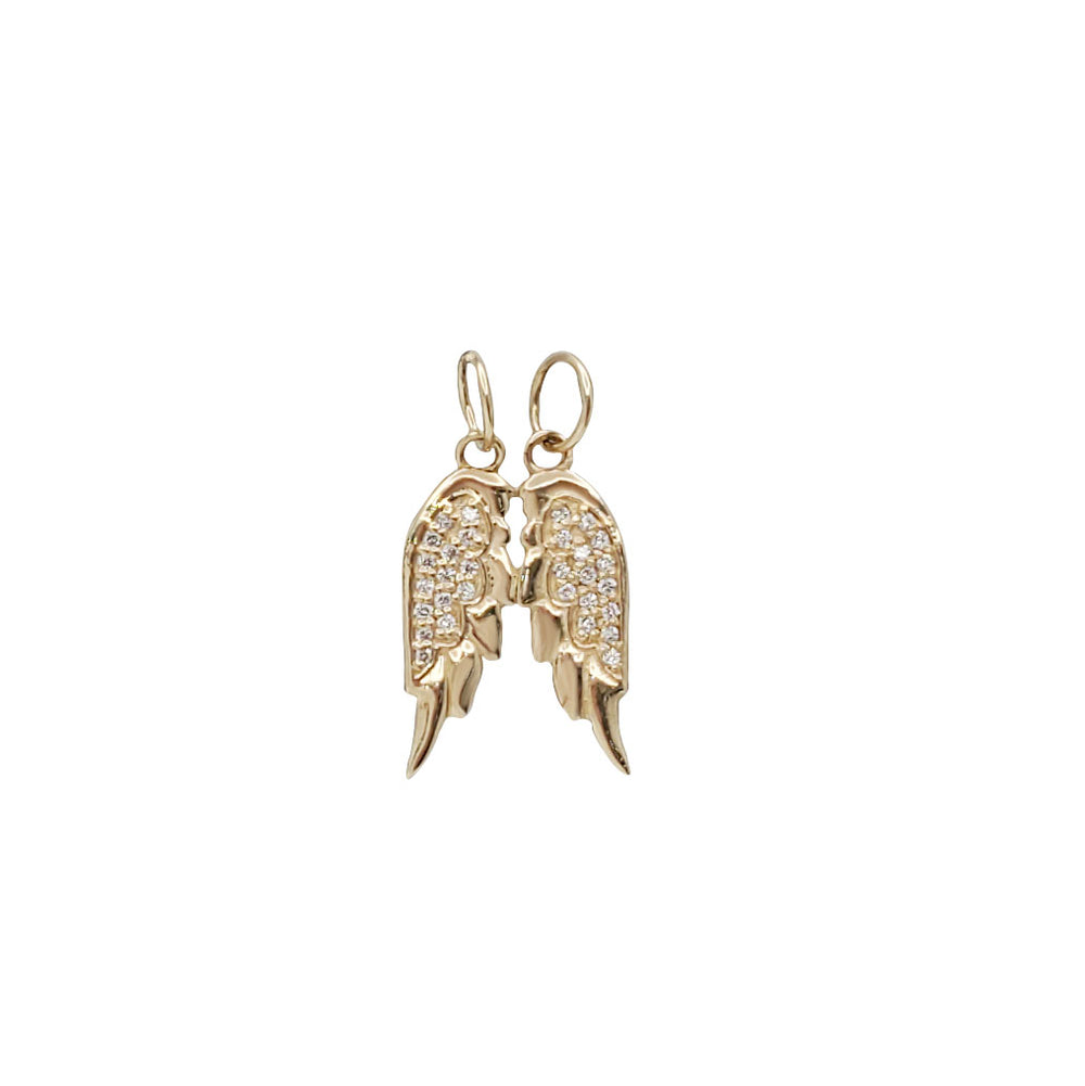 Diamond Angel Wings Pendant (14K)