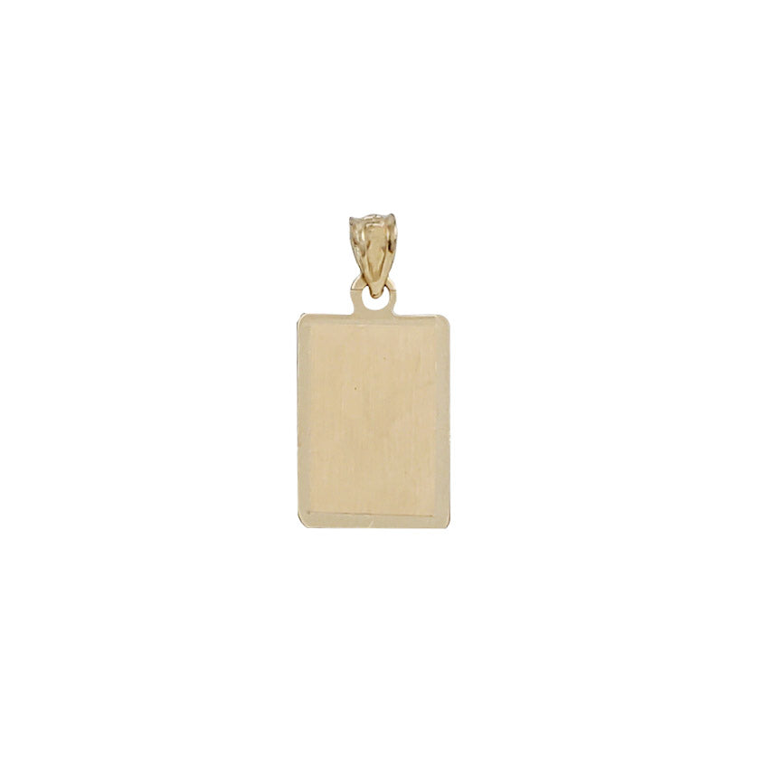 Yellow Gold Plain Rectangle Pendant (14k)
