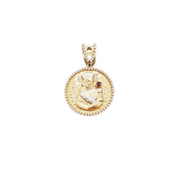 Red Stone Saint Barbara Pendant (14K)