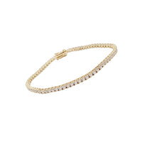 Round Zirconia Tennis Bracelet (14K)