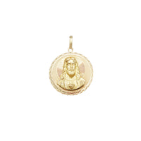 Jesus Diamond Cut Medallion Pendant (14K)