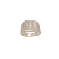 Iced Out Double Rectangle Zirconia Ring (14K)