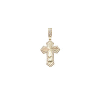 Diamond Cut Cross CZ Pendant (14K)