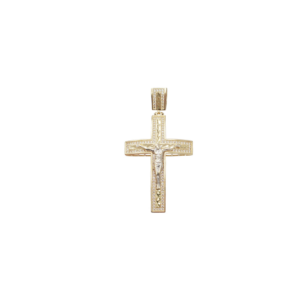 Iced-Out Crucifix Pendant (14K)