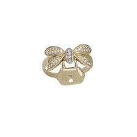 Zirconia Two-Tone Dragonfly Ring (14K)