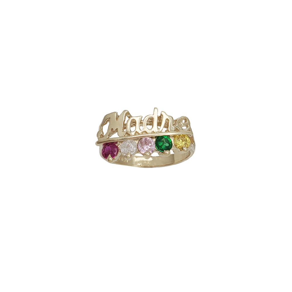 Multi-Color Gemstone "Madre" Ring (14K)