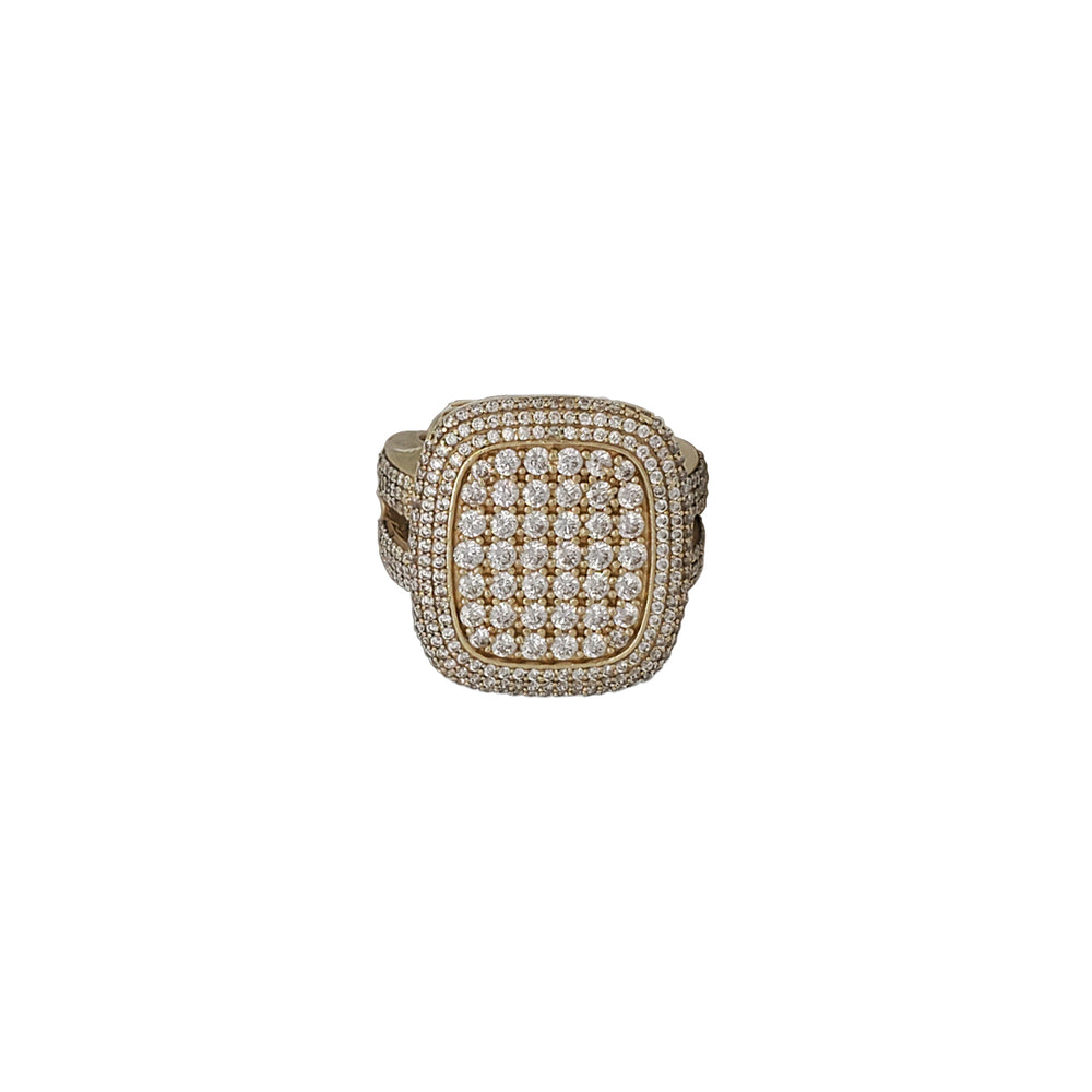 Iced-Out CZ  Men Ring (14K)