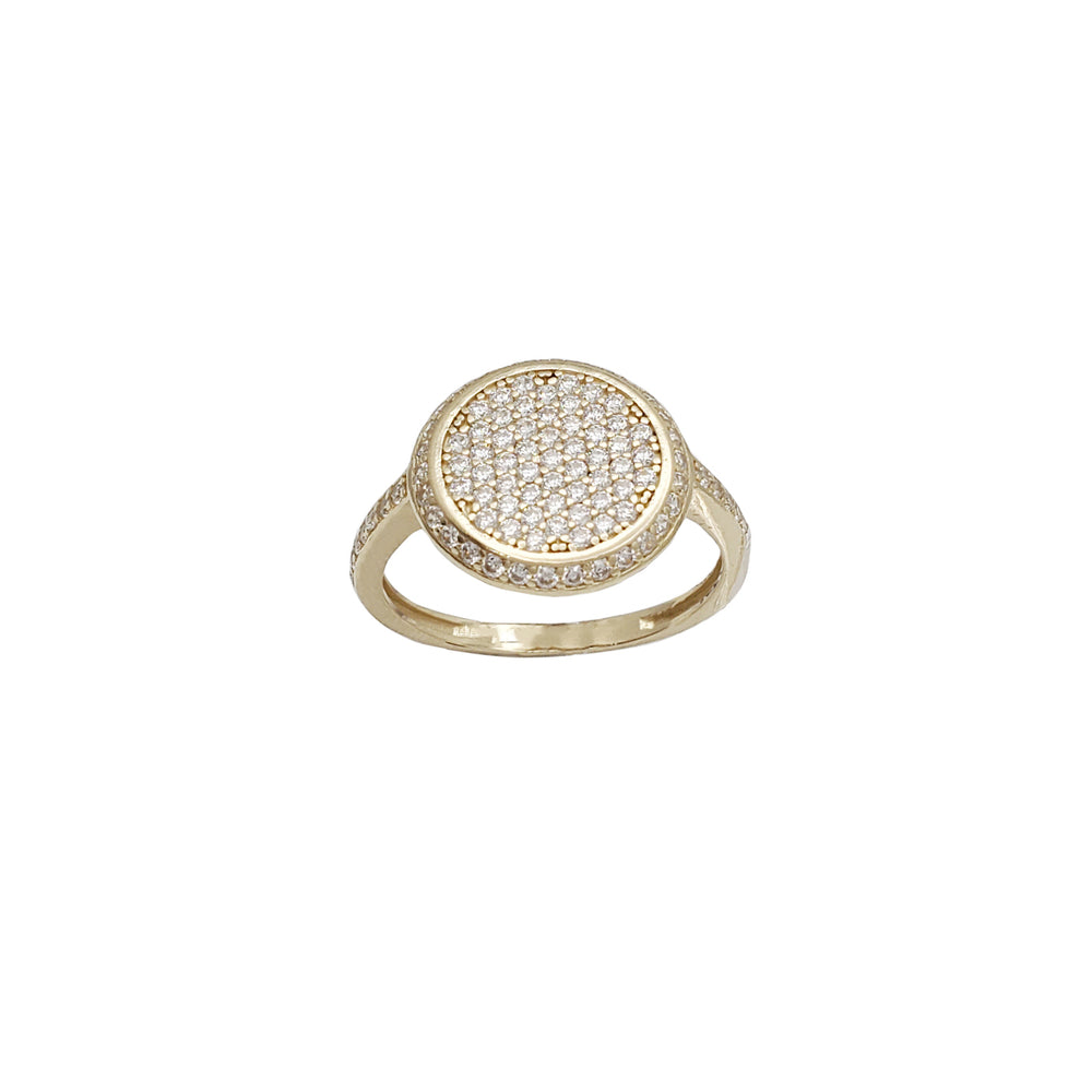 Iced-Out Round Pave Ring (14K)