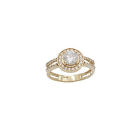 Round Gemstone CZ Lady Ring (14K).