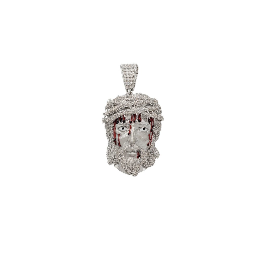 Zirconia Jesus Head Pendant (14K)