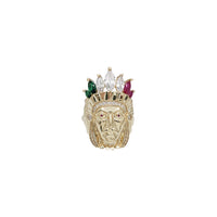 Multicolor CZ Indian Head Ring (14K)