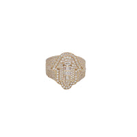 Iced-Out Hamsa Ring (14K)