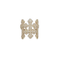 Fancy Zirconia Cross Men's Ring (14K)