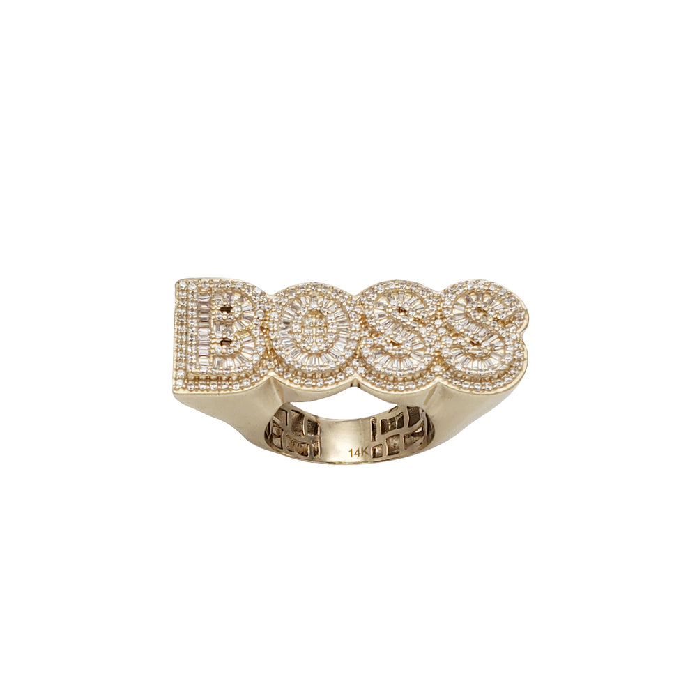 Iced-Out “BOSS” Ring (14K)