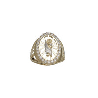 Zirconia Oval Saint Jude Ring (14K)