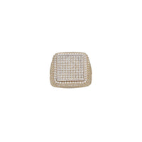 Iced-Out Pave Square Ring (14K)