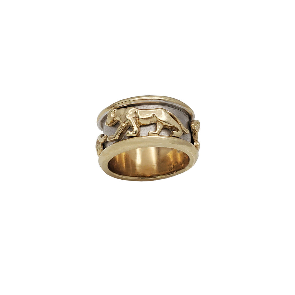 Triple-Leopard Ring (14K)