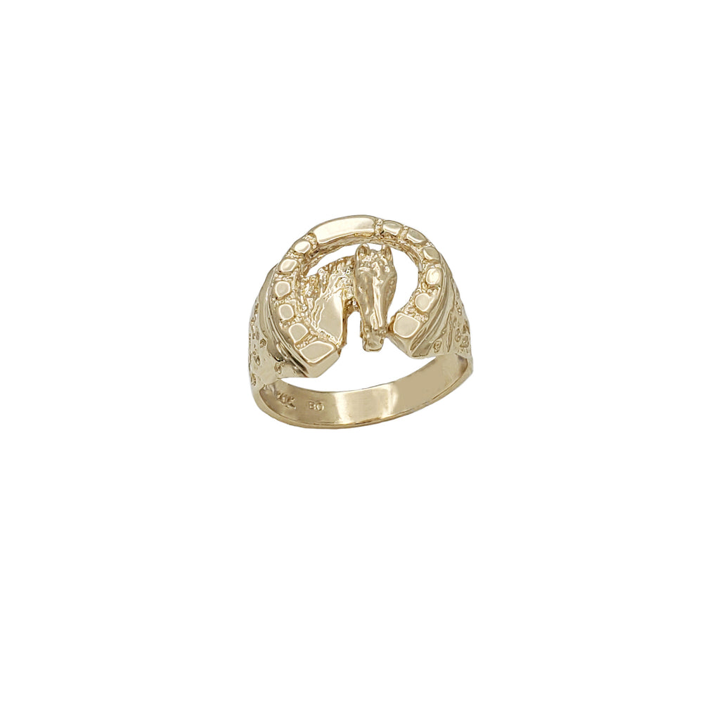 Horse Shoe Head Ring (14K)