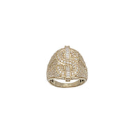 Iced-Out Dollar Sign Ring (14K)