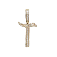 Diamond Letter T Initial Pendant (14K)
