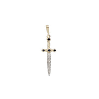 Diamond Sapphire Dagger Pendant (14K)