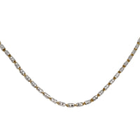 Two-Tone Diamond Cut Round Chain (14K)