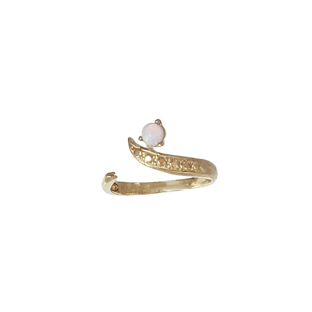 Textured Opal Pinky Ring (14K)