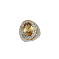 Topaz and Diamond Men Ring (14K)