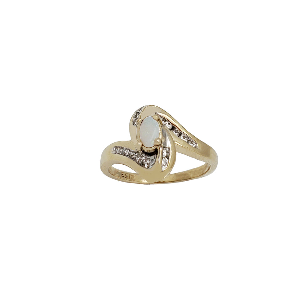 Diamond & Opal Ring (14K)